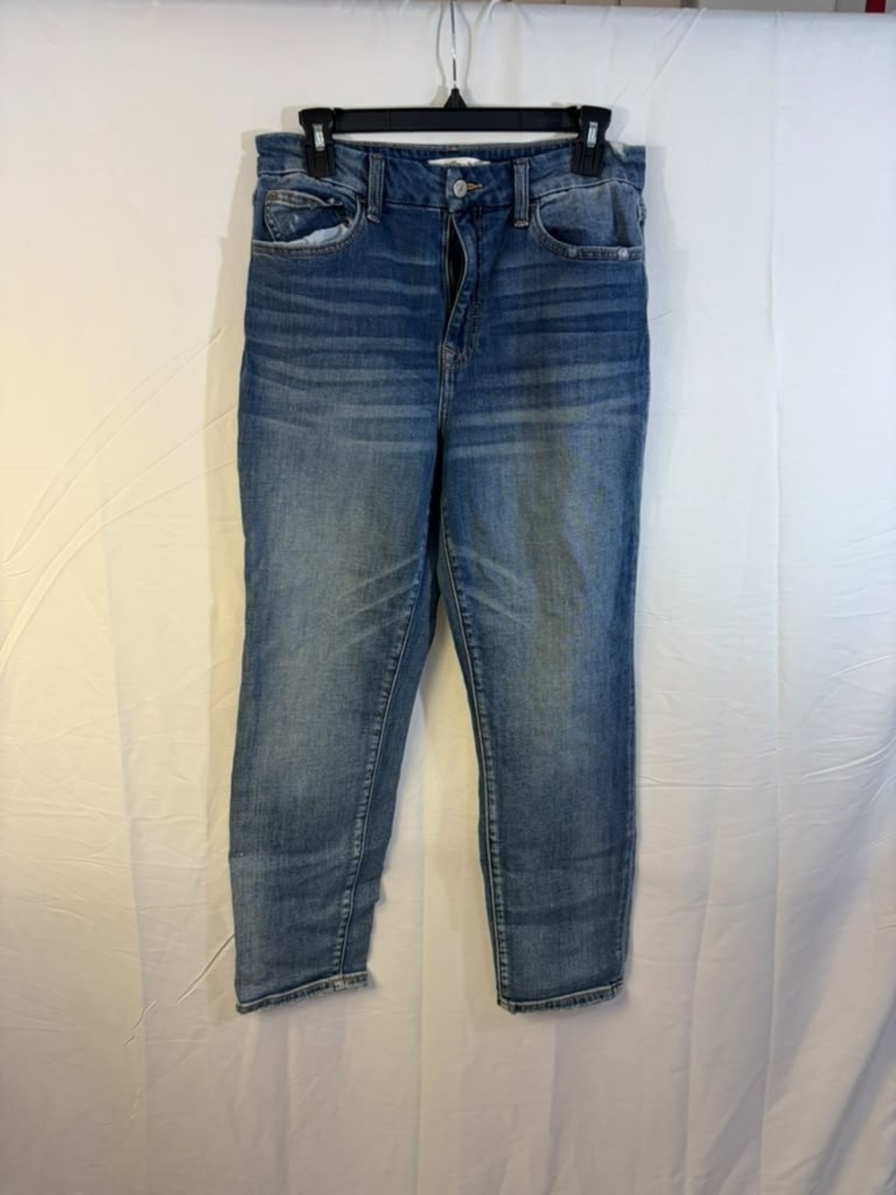High-Rise Slim Stretch Jeans in Medium Blue